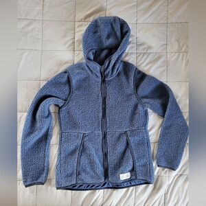 REI Co-Op Aureum Sherpa Hoodie Jacket Blue Fleece